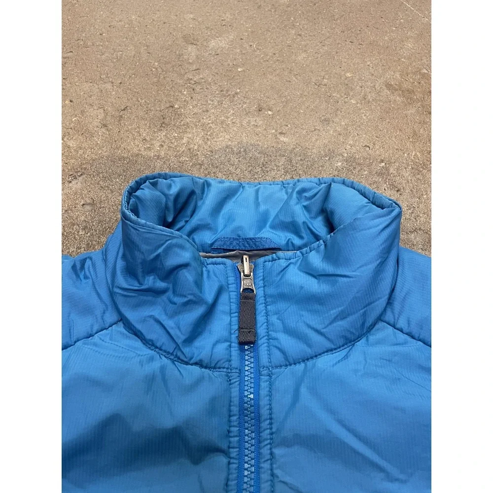 The North‎ Face Jacket Mens Medium Blue Black Quilted Insulated Full Zip Hiking